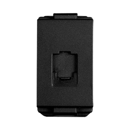 T&J RJ45 CAT6 Computer Module Matt Black W8211PC SBL