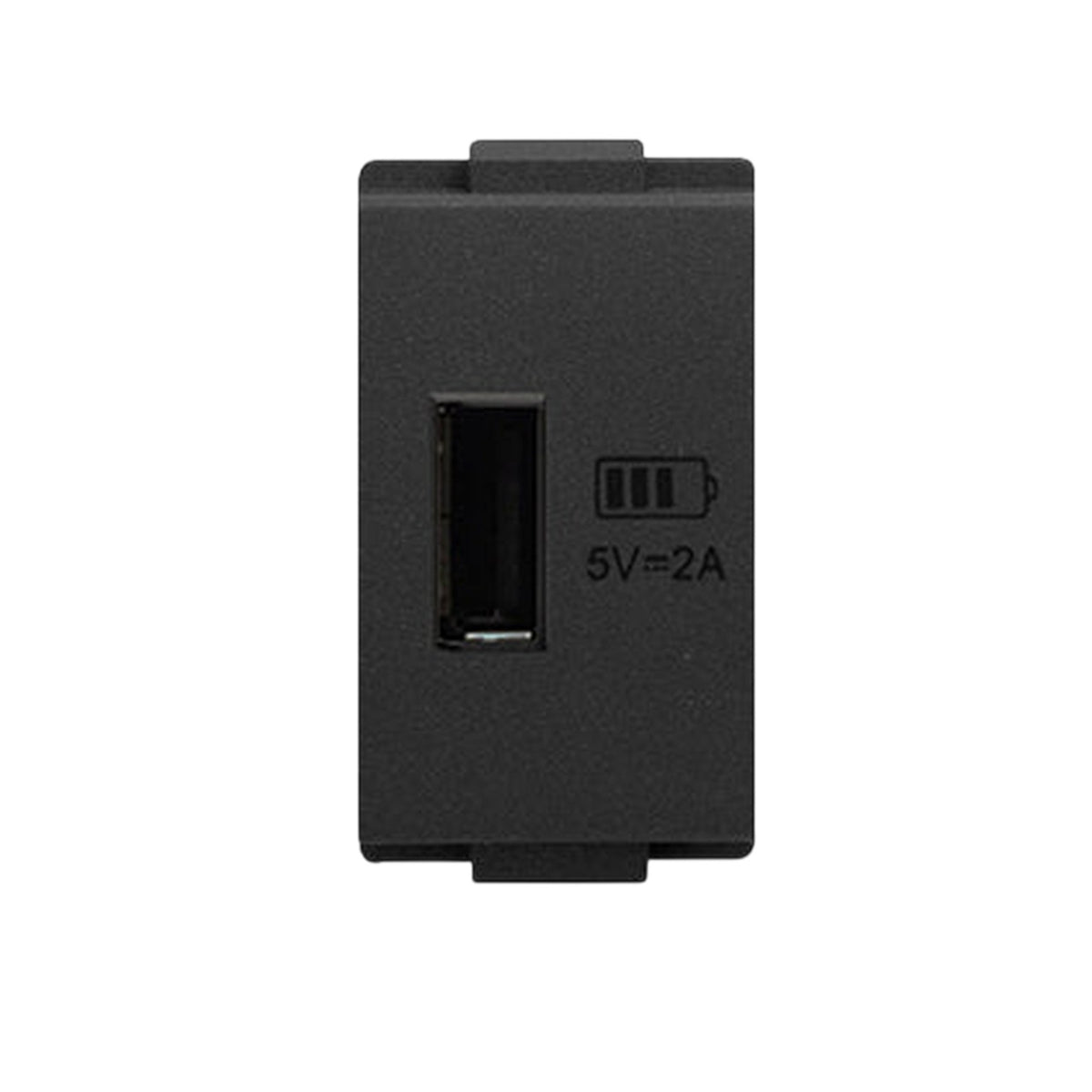 T&J USB Module 2A 5V DC Matt Black W8301USBA SBL