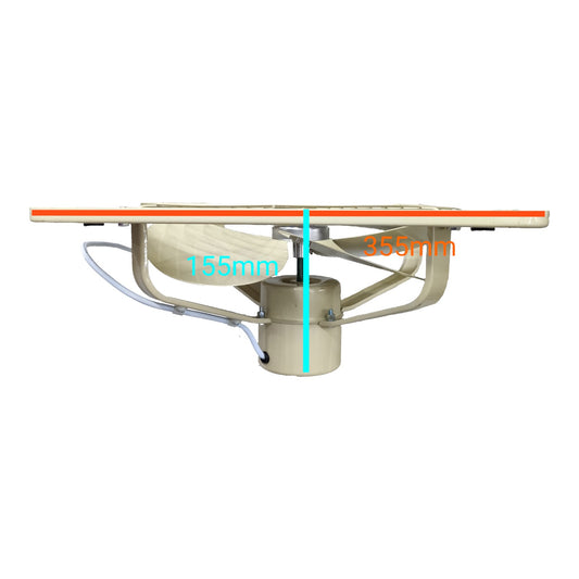 A side-view technical diagram of a metal table base or support frame with overlaid dimension labels '155mm' and '355mm' on a plain white background.