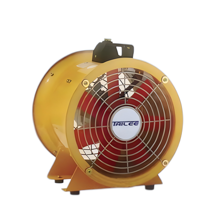 Tailee 8 Inches Portable Ventilator Fan with red blades and yellow casing compact design