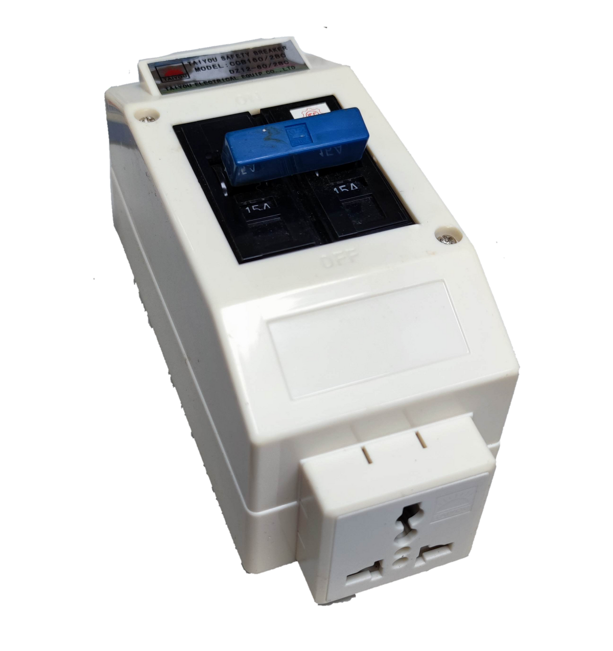 Taiyou Circuit Breaker with Plastic Enclosure and Universal Outlet 100A