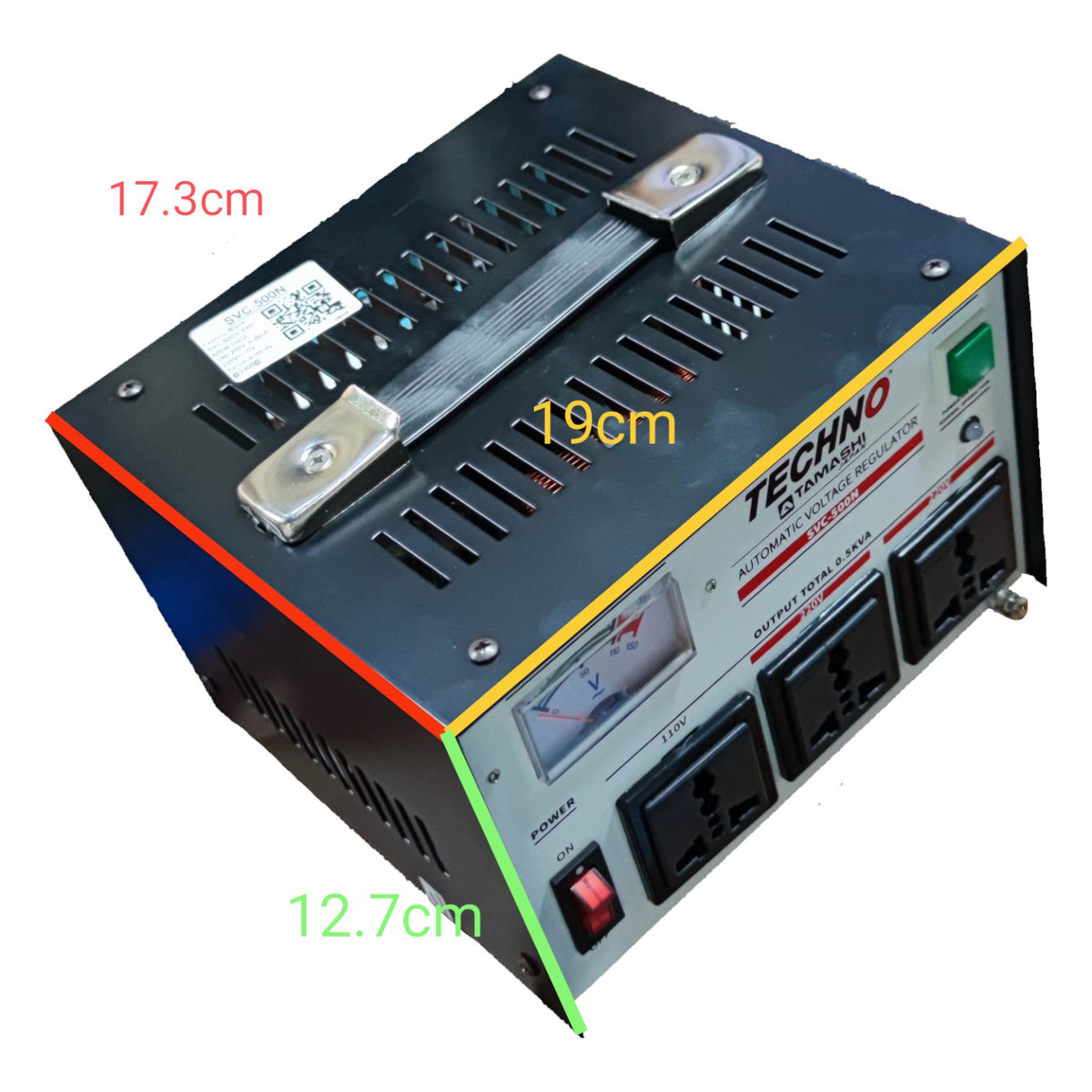 Techno Tamashi 500W AVR Servo Motor 220V Input 220V/110V Output 500VA SVC-500N