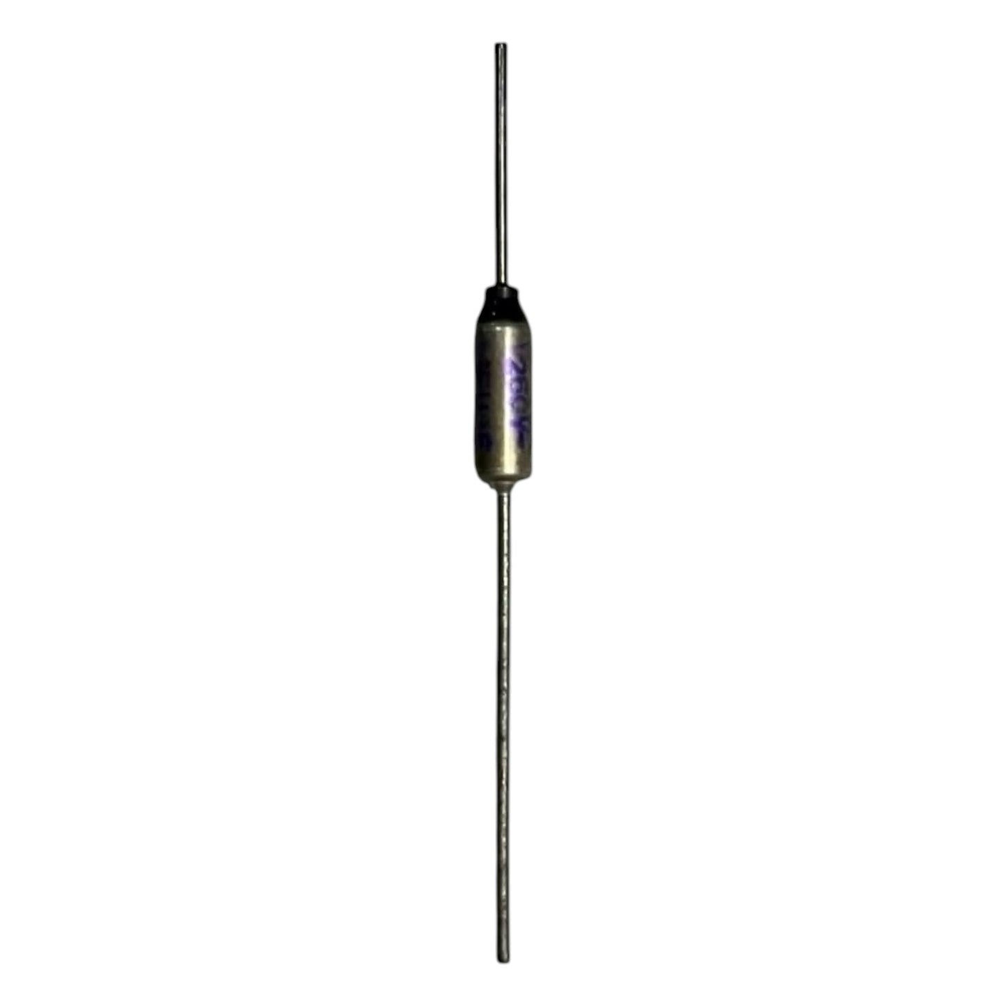 Metallic antenna on a white background