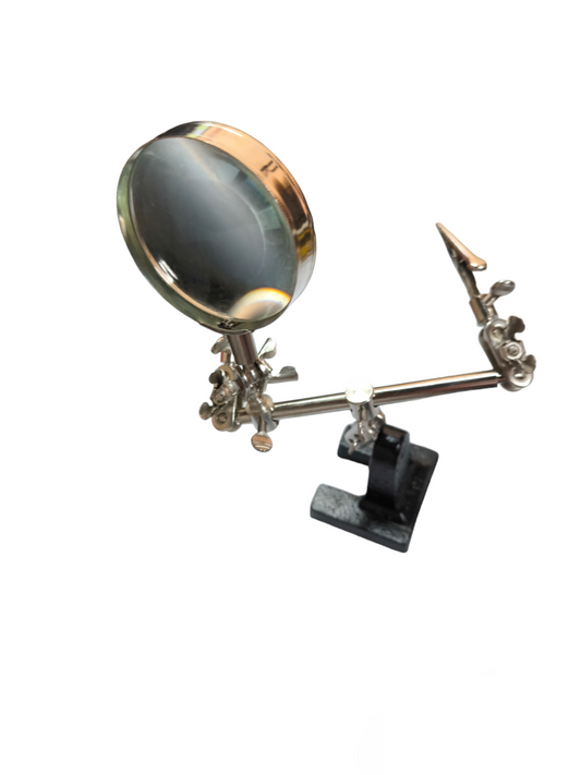 Third Hand Tool with Magnifying Glass and adjustable clamps for precision work