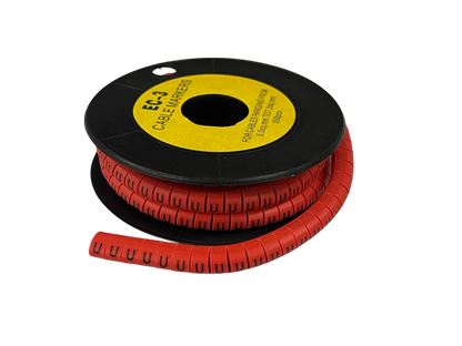 Grippes (U) Cable Marker Red 5.0mm to 7.2mm 350pcs