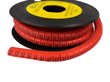 Grippes (U) Cable Marker Red 5.0mm to 7.2mm 350pcs