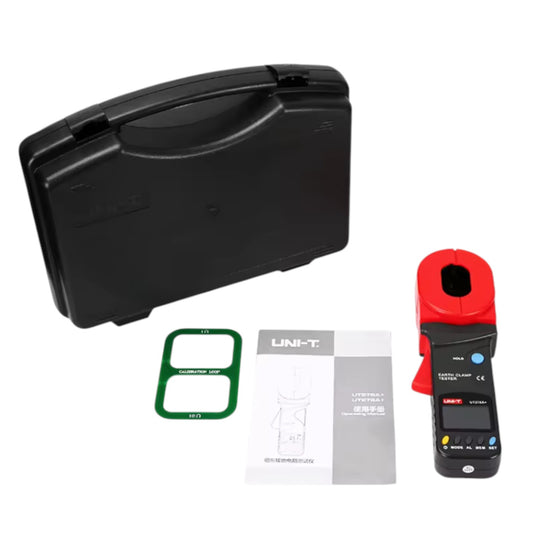 Electrical multimeter with accessories on a white background UNI-T Digital Clamp Type Insulation Tester 40A 600V UT278A+ Digital Resistance Tester Electx Electrical SUpply