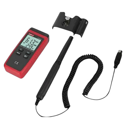 Digital thermometer with探头 on a white background UNI-T Digital Humidity Tester UT333S Range Capacity -10 to 60 Degrees Celsius Max RH 0 to 100% Electx Electrical Supply