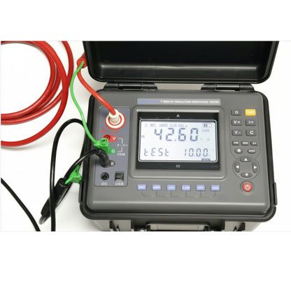Electrical tester with digital display and cables on a white background UNI-T Digital Insulation Tester Rated 10KV UTG-T3630 HV Test Set Resistance Tester Electx Electrical Supply