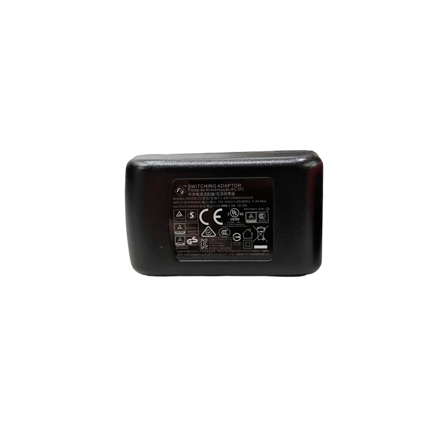 Power adapter for UNI-T Professional Thermal Imager UTi85A with safety certification labels