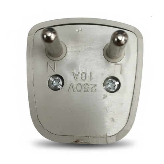 Metal electrical plug with visible branding on a white background Universal Travel Adaptor to Type C Plug, Adaptor for South America, Asia and Europe Electx Electrical Supply