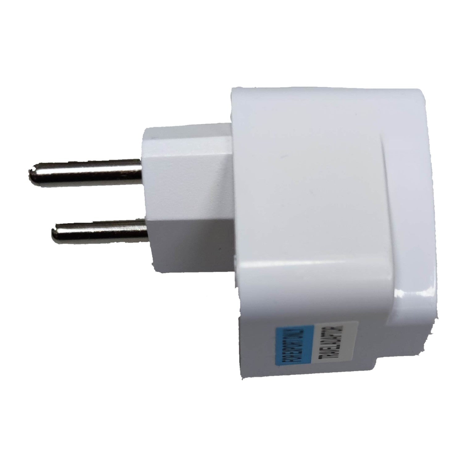White plug adapter on a white background Universal Travel Adaptor to Type C Plug with Extension, Adaptor for South America, Asia and Europe Electx Electrical Supply