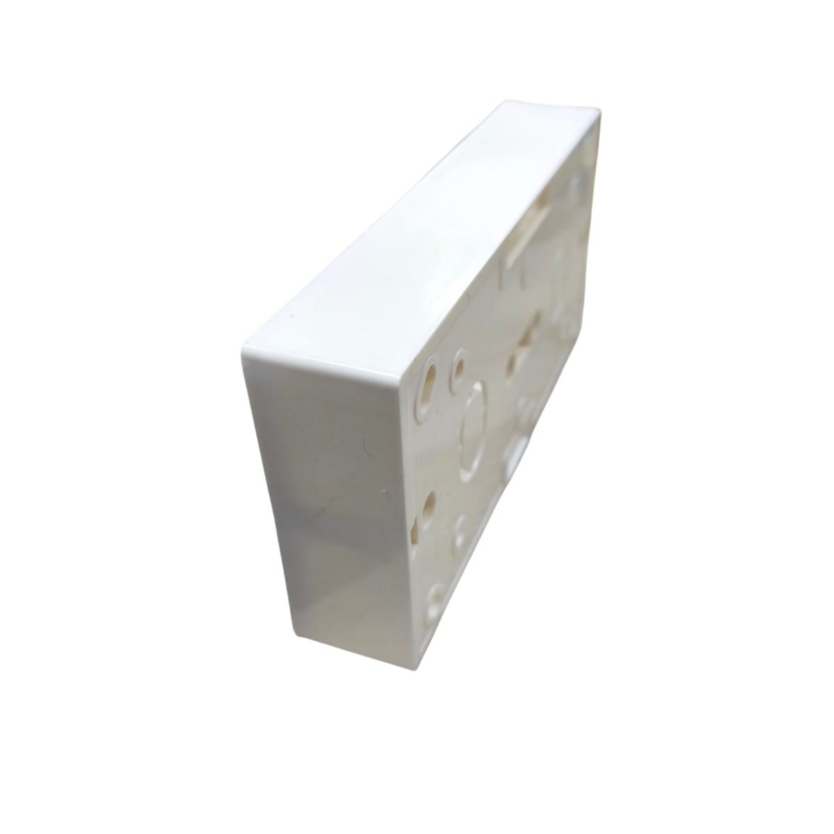 White wedge of cheese on a white background