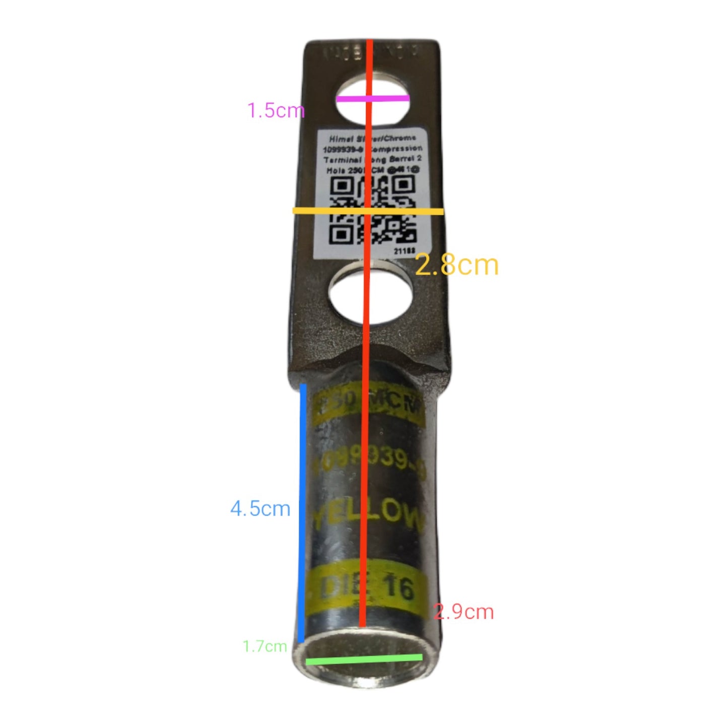 Measurement tool with labeled dimensions on a white background