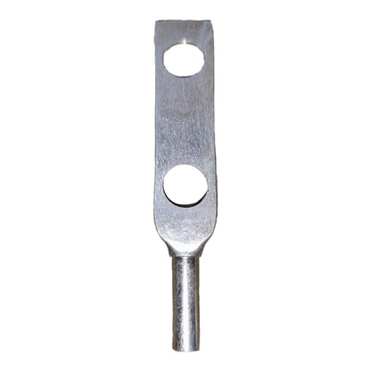 Metal terminal block on a white background