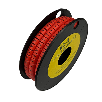 Grippes (V) Cable Marker Red 5.0mm to 7.2mm 350pcs