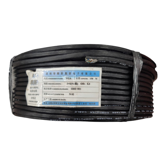 VGA Cable OD:8.0mm 6+3 Stranded, 96 Strands Shielding Ground 150 Meters GBRS-001  I Electx Electrical Supply