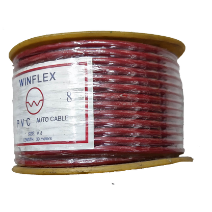 Winflex Auto Wire 14 AWG red PVC insulated automotive cable on spool 30 meters long