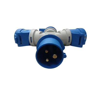 Wixim 16A Industrial Connector Splitter 1 x 3 3 Pins 2P+E 220V