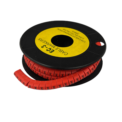 Grippes (X) Cable Marker Red 5.0mm to 7.2mm 350pcs