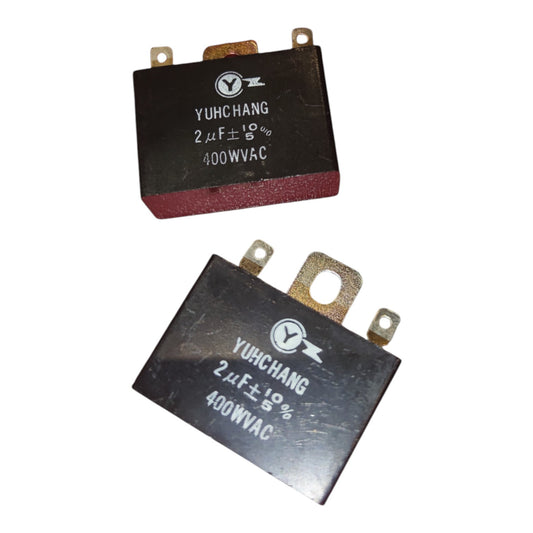 Yuhchang 2uF 400VAC Motor Capacitor Square Type for Fan or Motor Replacement