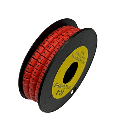 Grippes (Z) Cable Marker Red 5.0mm to 7.2mm 350pcs