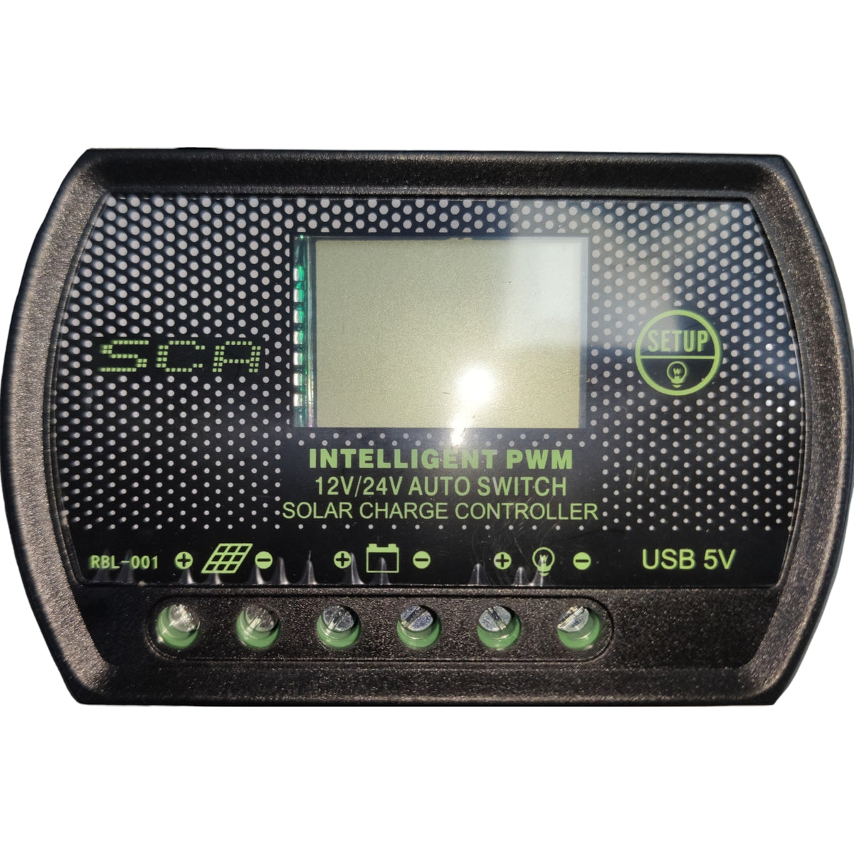 ZwitseRise Solar Charge Controller PWM 12V/24V LCD Monitor with USB 5V DC Solar Controller Available in 10A 20A 30A