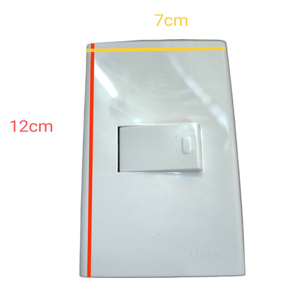 Omni 1 Gang 1 Way Switch with Plate Wide Series 16A 250V WWP-110+WWS-213