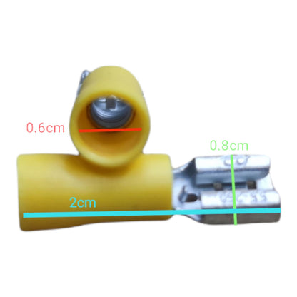 Local Terminal Lugs Connector Type for 5.5mm Wire 7mm with Insulation Head Male and Female, Spade Connector 7mm Male and Female, Terminal Spade Connector, Spade Terminal