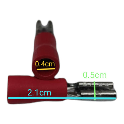 Local Terminal Lugs Connector Type for 2.0mm Wire 6mm with Insulation Head Male and Female, Spade Connector 6mm Male and Female, Terminal Spade Connector, Spade Terminal