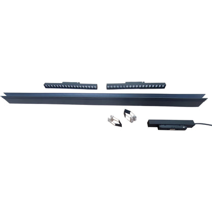 Magnetic Track Light 1 Meter 50mm with 2Pcs 18W LED Grille Track Light 220V Daylight 6500K ( ILLUMIQ TERRA)