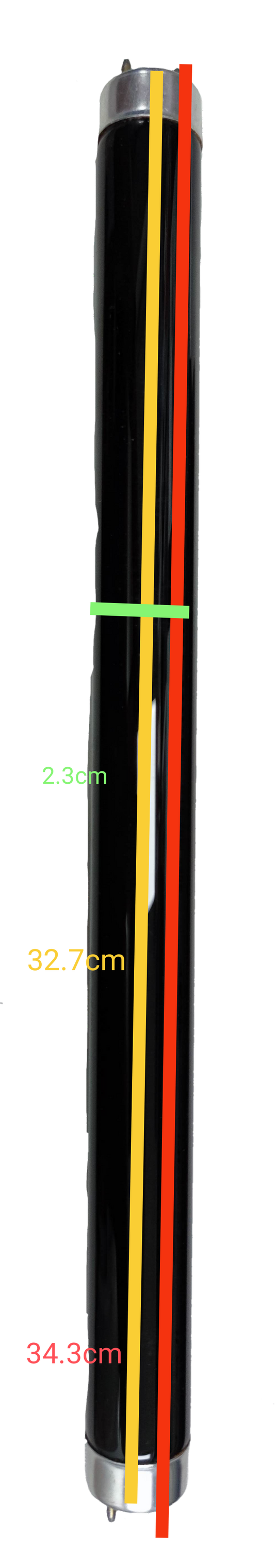 Haichao 10W Black Light T-8 Fluorescent Tube, 10W T8 Blacklight Black