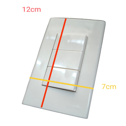 Omni 3 Gang 3 Way Switch with Plate 16A 250V WWP-113+(WWS-223x3)