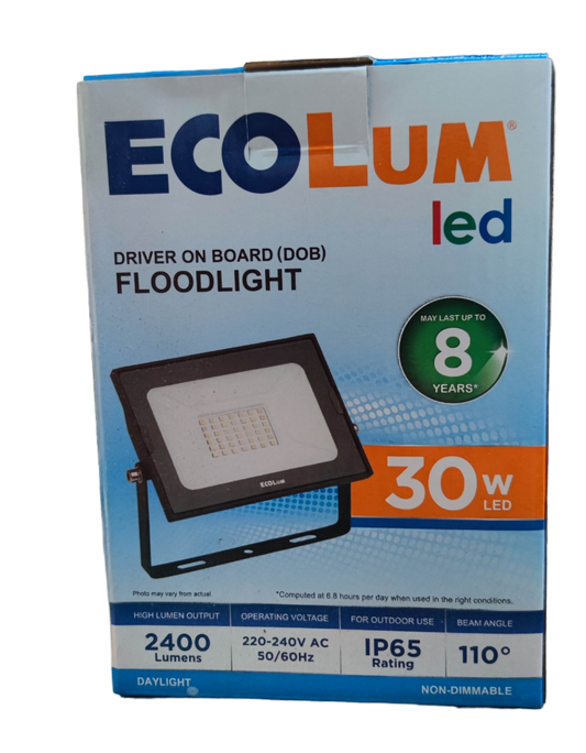 Ecolum 30W LED Flood Light 220V Daylight 6500K CFL3030DL
