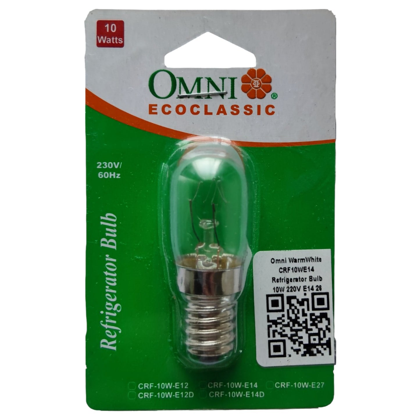 Omni Refrigeration Bulb 10W E14 220V CRF-10W-E14 Machine Lamp Warm White 3000K