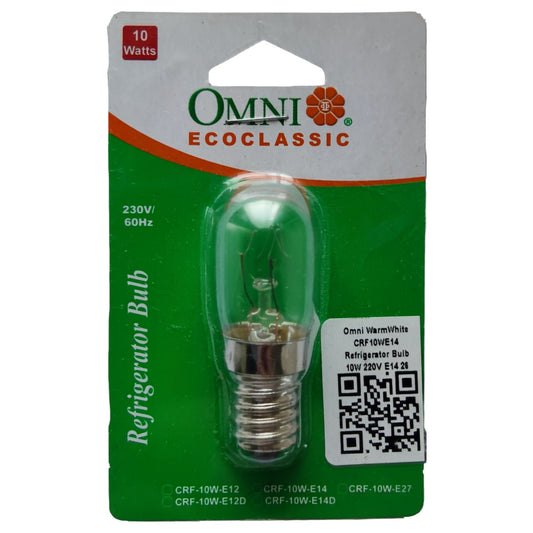 Omni Refrigeration Bulb 10W E14 220V CRF-10W-E14 Machine Lamp Warm White 3000K