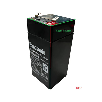 Sealed Lead Acid Rechargeable Battery 4V 4AH 4.5 x 4.5 x 9.8cm Electx Electrical SUpply