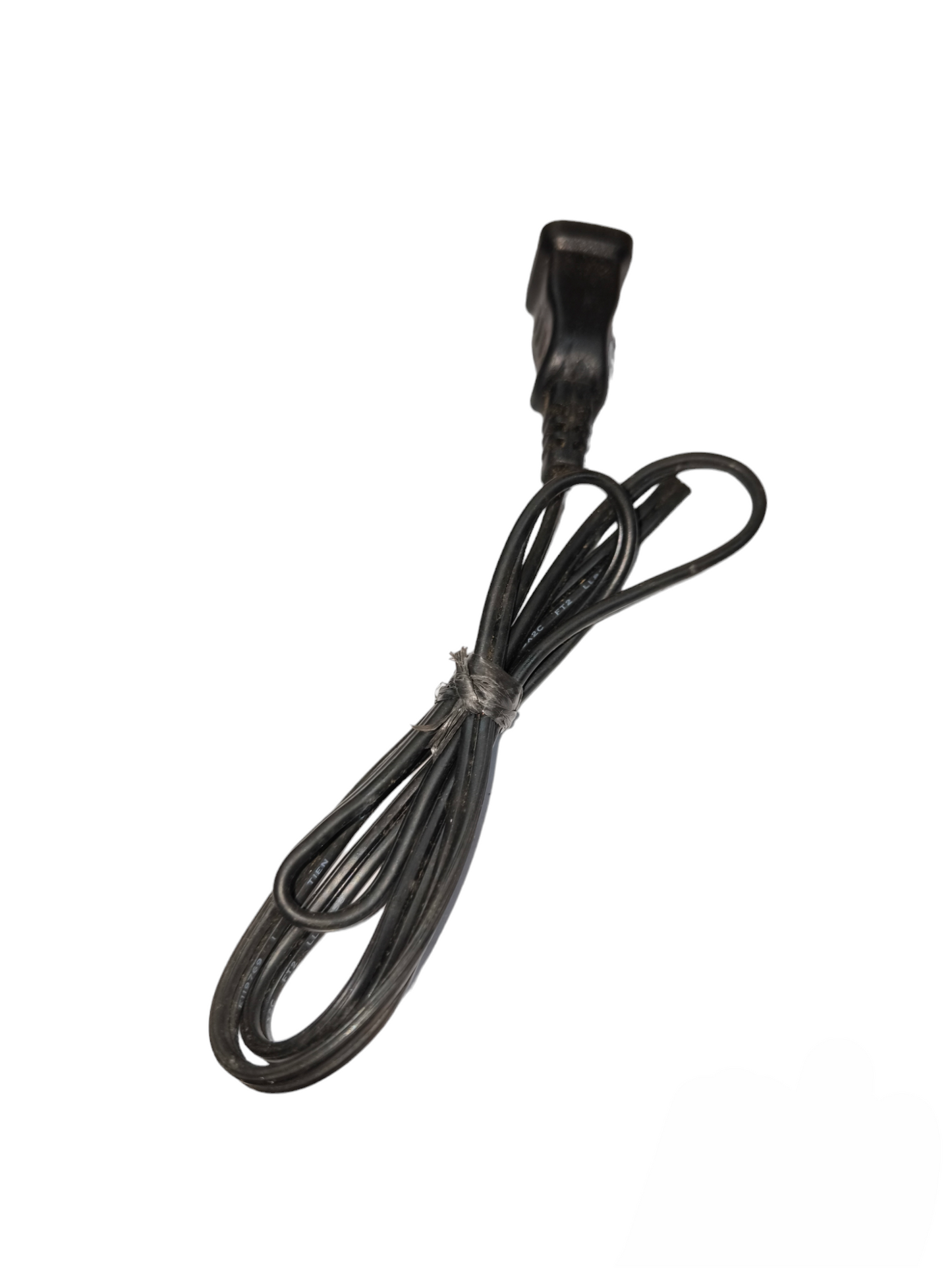 Black AC Cord 1 Meters Flat Outlet AWG 18 wire with right-angle plug for electrical use