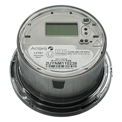 Aclara electricity meter on a white background Aclara KV2C FM3S KWH Electric Meter CT Rated Single Phase 2 Wire 120V to 480VAC 5 Jaws Electx Electrical Supply