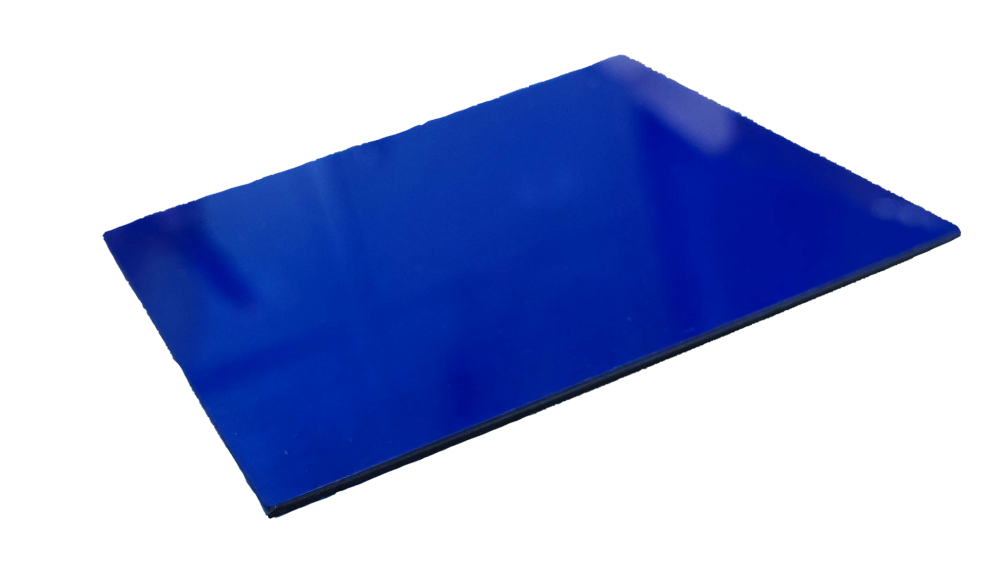 Acrylic blue optical filter with a smooth surface, ideal for lighting and decorative uses