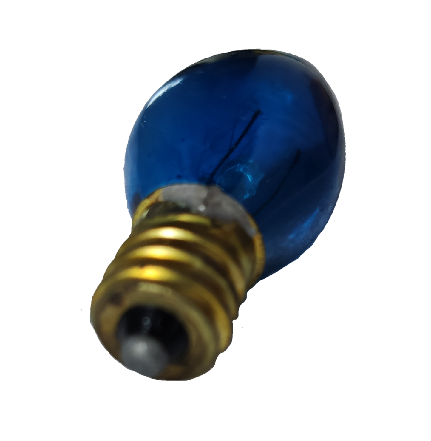 Pollux altar bulb E12 220V for season lights in a blue glass shape