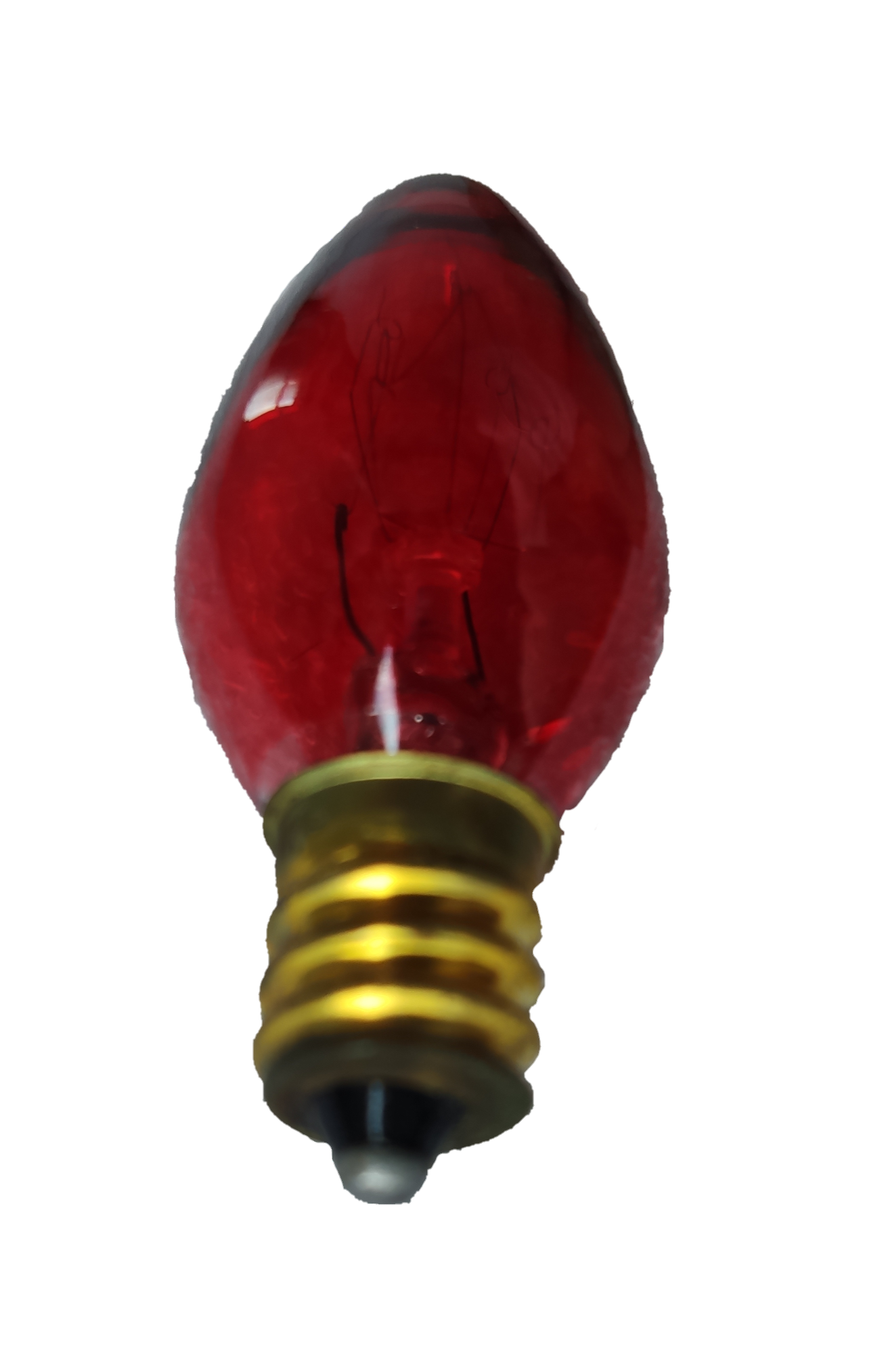 Pollux altar bulb E12 220V for season lights in red color with a decorative flame shape