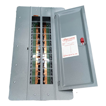 America 9X9 Panel Board 18 Holes Distribution Panel 16 Branches for 2 Pole Plug In Circuit Breaker Side Main Flush Mounted