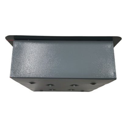 Gray plug in breaker panel 2 branches 4 holes designed for safe electrical connections