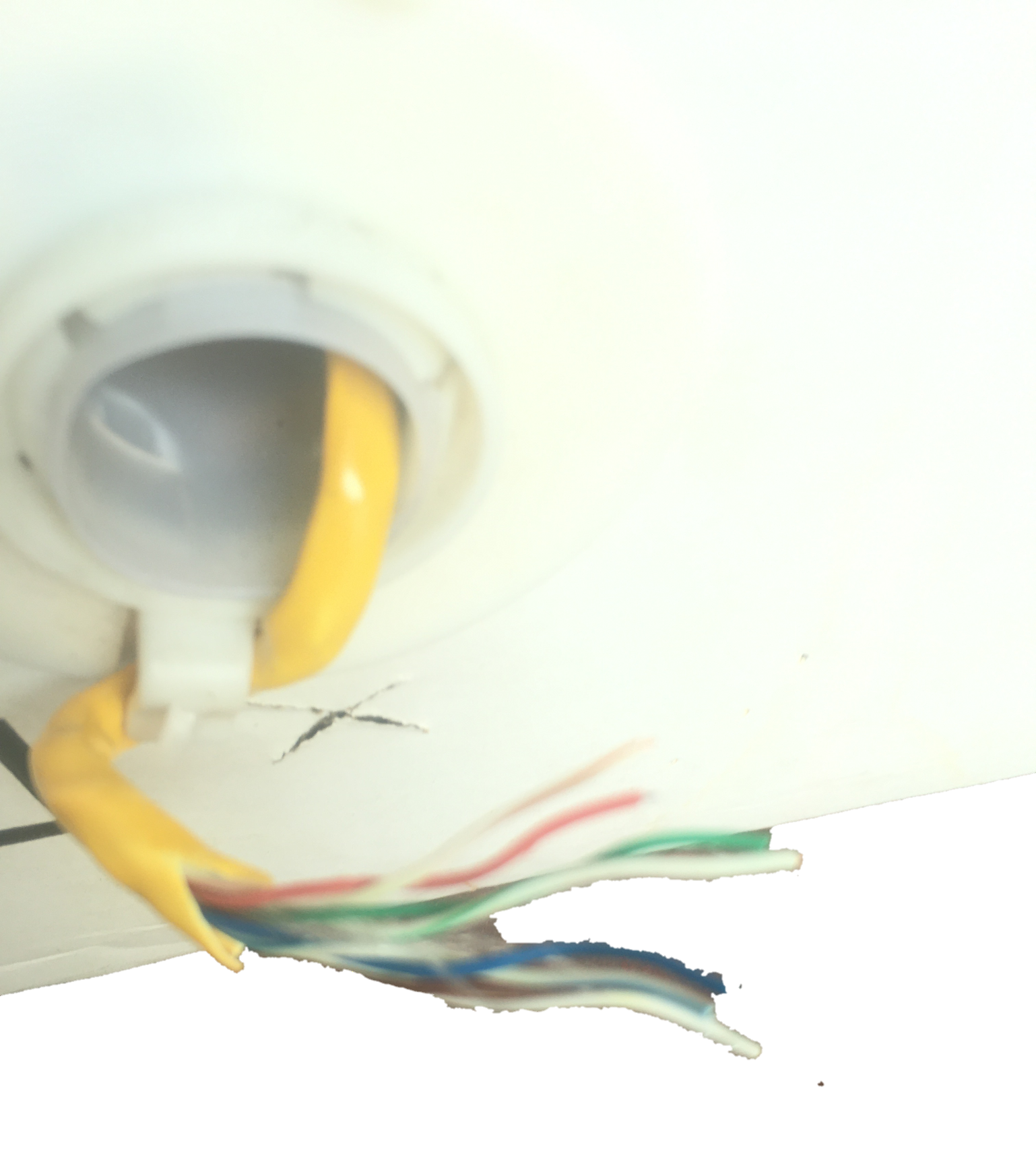 AMP CAT5e UTP LAN cable 300 meters in white with exposed inner wires for network connections