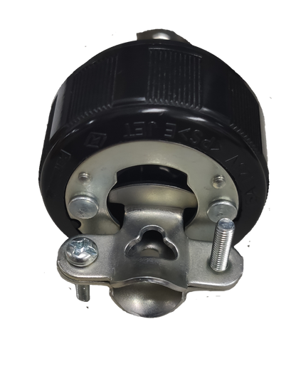 Panasonic anasonic 15A Twist Lock Plug with black casing and metal locking mechanism for secure connections