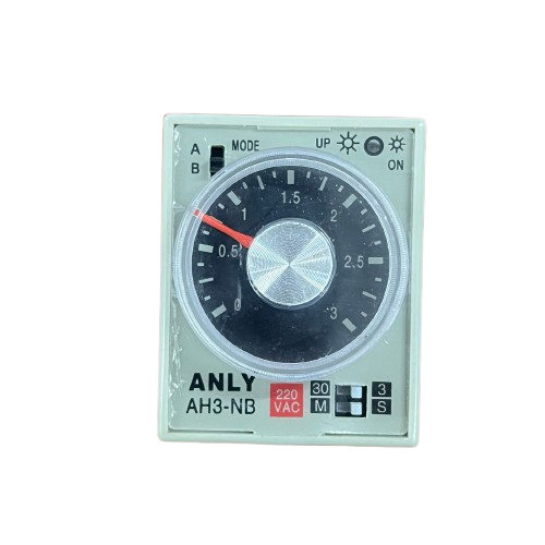 Anly AH3-NB analogue timer relay 220V with adjustable dial for precise timing control