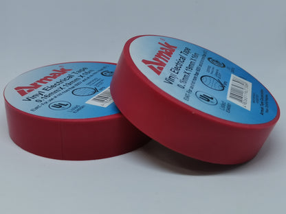 Armak colored electrical tape 16 yards red vinyl insulation tape rolls for electrical trade tools and testers