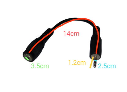 Audio Adaptor Compact Cable with 14cm length, featuring two connectors for easy audio connection