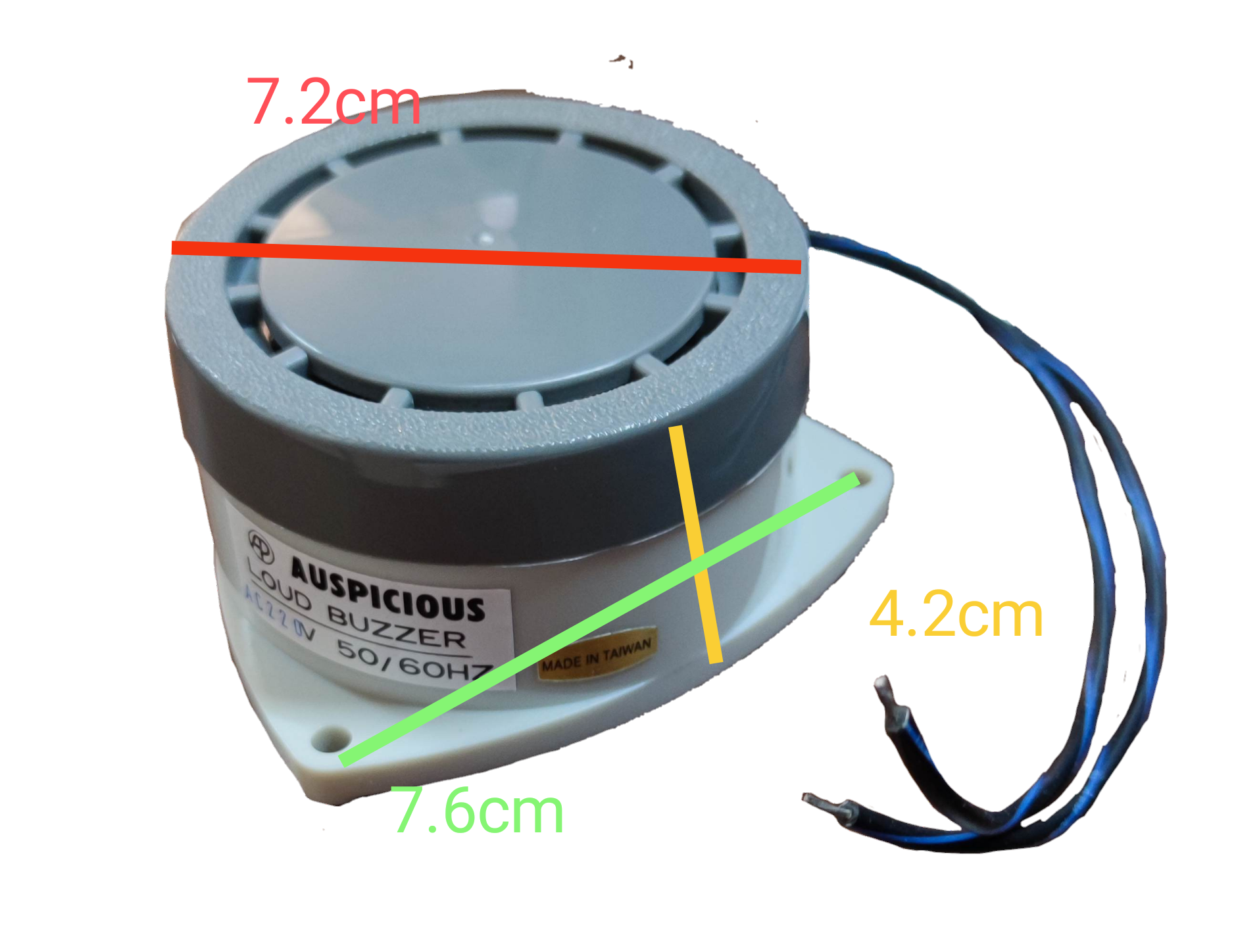 Auspicious 220V panel buzzer for door chimes with wiring and compact round design